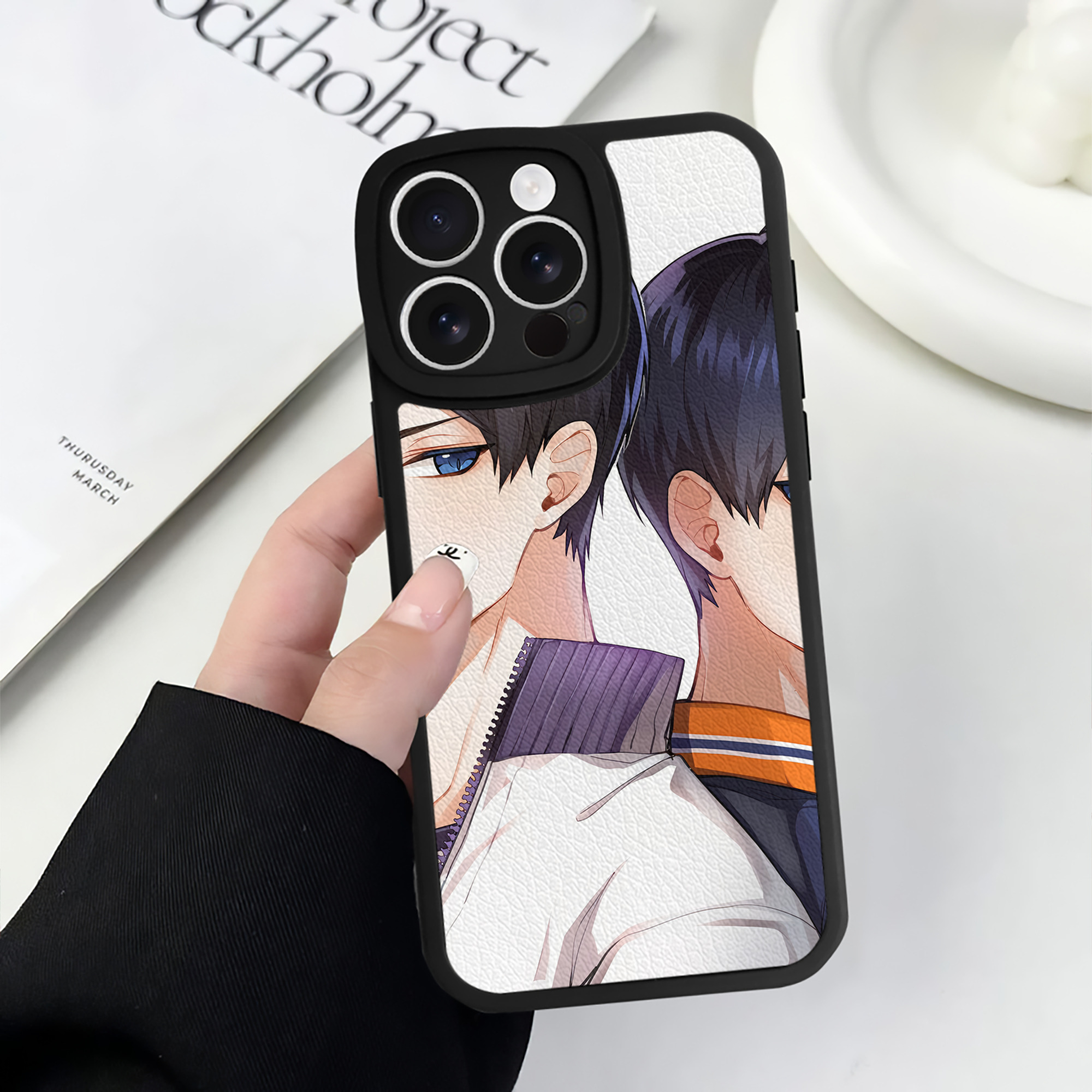 （画像用） ハイキュー!! Haikyu!! 【iPhone 16シリーズ対応】シリコンスマホケース（レザー調） 材質：シリコン